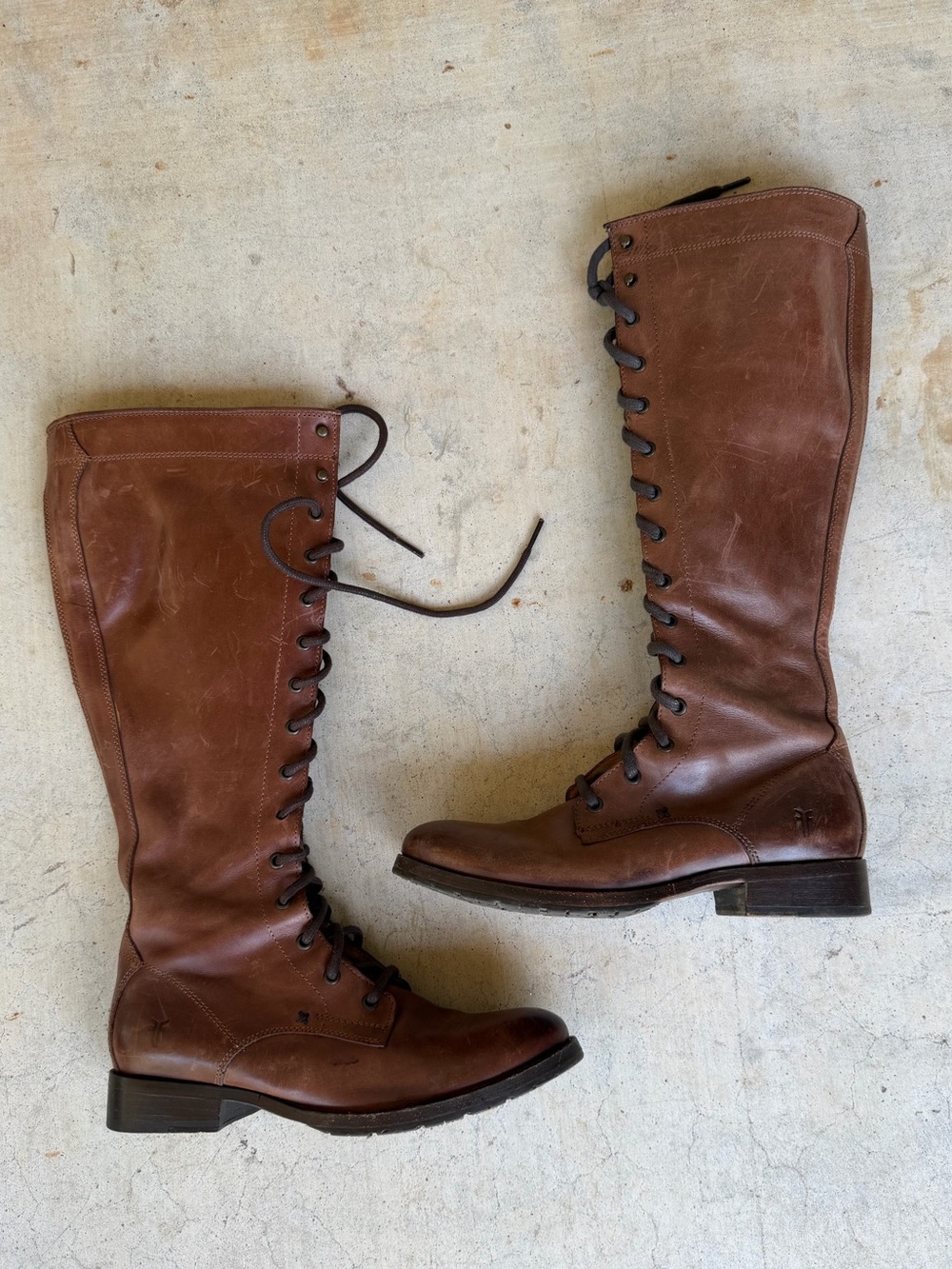 Frye 8 Melissa Tall Lace up military boots